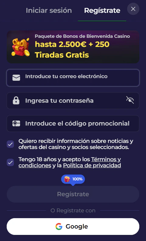 Creación de cuenta y acceso al perfil personal en Lazybar Casino